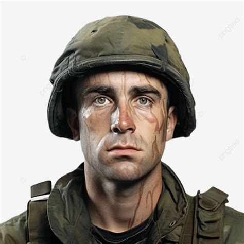 Hyper Realistic Army Man White Background 3d Man Png Transparent