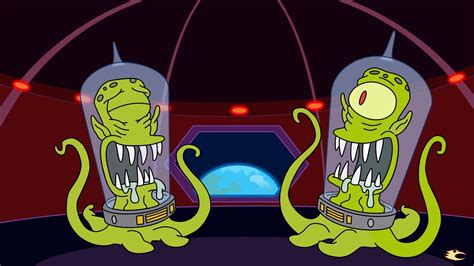 Kang And Kodos In Ship Mocking Humans Simpsons Treehouse Of Horror