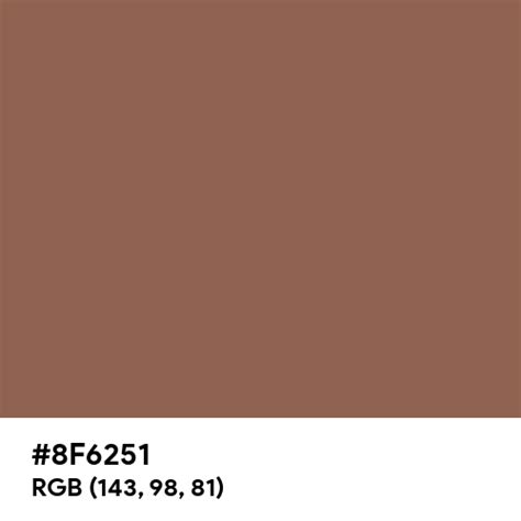 Light Chocolate Color Hex Code Is 8f6251
