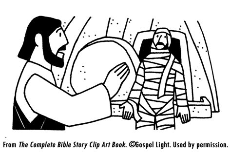 Jesus Raises Lazarus From The Dead Coloring Page Sundayschoolist