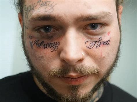 Post Malone Better Now Singer Shows Off New Face Tattoo The Advertiser