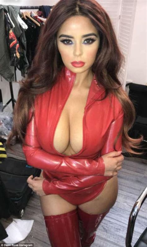 Demi Rose Sends Fans Wild With Racy Halloween Costumes Daily Mail Online