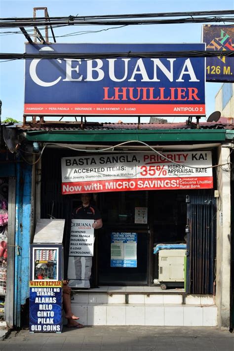 Cebuana Lhuillier Fachada De Una Tienda De Peones En Antipolo Rizal Filipinas Foto De Archivo