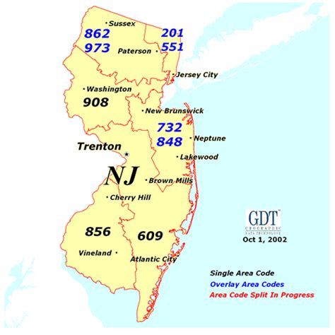 Area Code Map New Jersey Wisconsin Us Map
