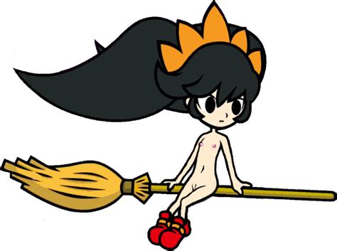 Ashley Warioware Nintendo Warioware Nude Filter Third Party Edit Girl Black Hair Broom