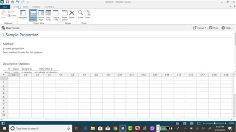Minitab Express Confidence Interval For Proportion Youtube