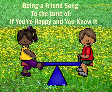 Capri 3 Songs About Friendship For Kinder And Pre K Friendship