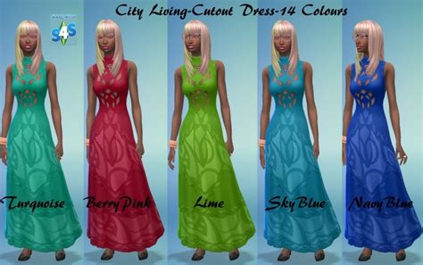 City Living Cutout Dress Colours By Wendy Pearly At Mod The Sims Sims Updates