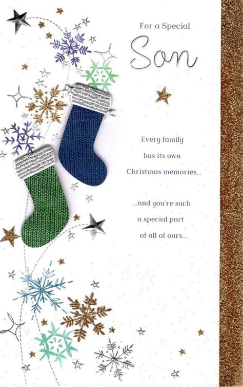 Special Son Traditional Christmas Greeting Card Christmas Greetings Xmas Cards Christmas