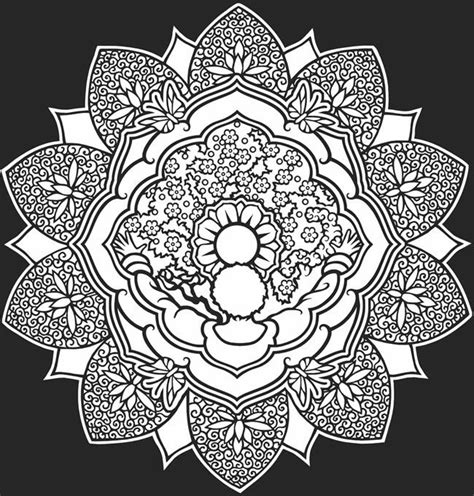 12 gorgeous mandala coloring pages: color it yourself! ☮ Mandalas Psychedelic , hippie, Indian ...