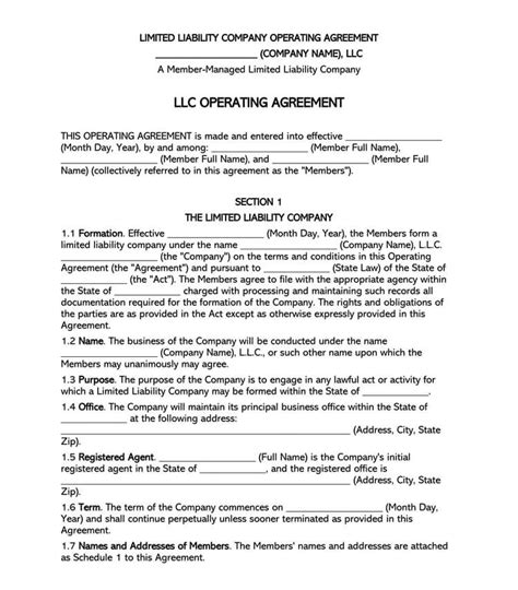 Multi Member Llc Operating Agreement Template California