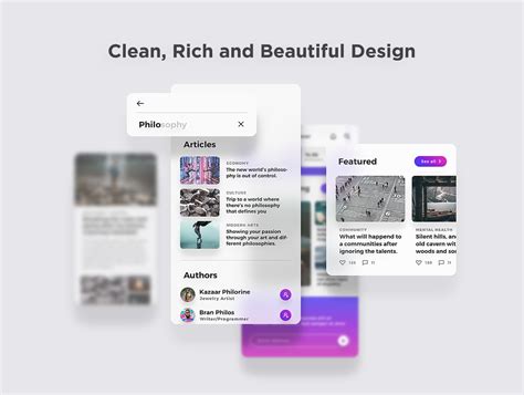 Lydia Aesthetic Blogging App Ui Kit On Yellow Images Creative Store