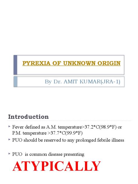 Pyrexia Of Unknown Origin Pdf Immunology Epidemiology