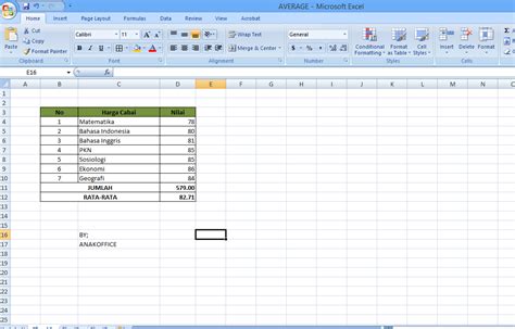 Cara Menghitung Rumus Sum Di Excel Excel Dan Rumus Kimia