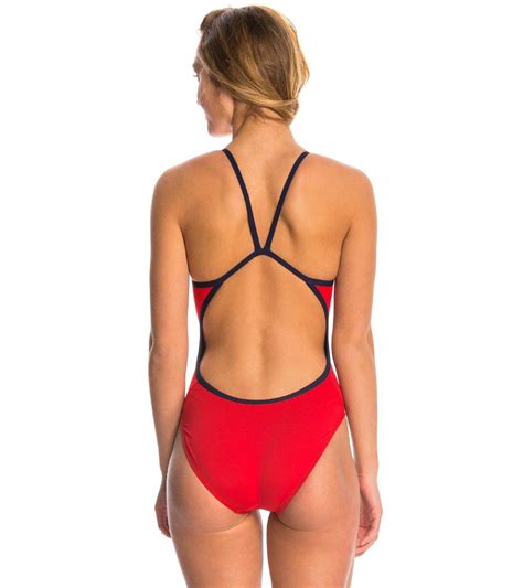 Dolfin Lifeguard Varsity Solid One Piece Swimsuit At Swimsuits One Piece