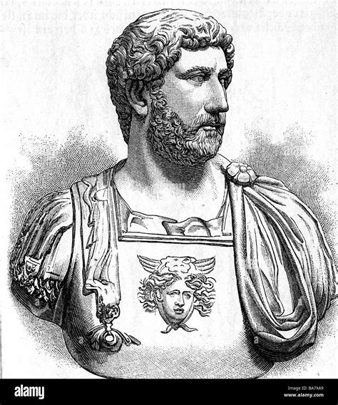 Publius Aelius Hadrianus Roman Emperor Black And White Stock Photos