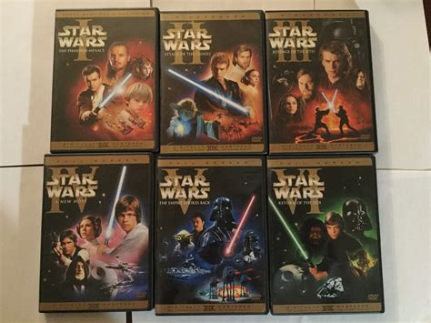 Star Wars Dvd Collection All 6 Dvds 1 6 Trilogy And Prequel Trilogy Etsy