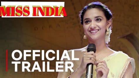 Miss India Official Trailer Keerthy Suresh Youtube