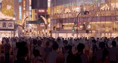 Scenery  Crowd Anime Anime Crowd Anime City