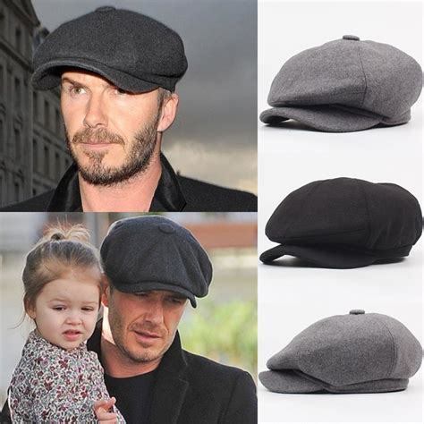 Wool Octagonal Cap Newsboy Beret Hat For Mens Male Dad Ivy Caps Golf