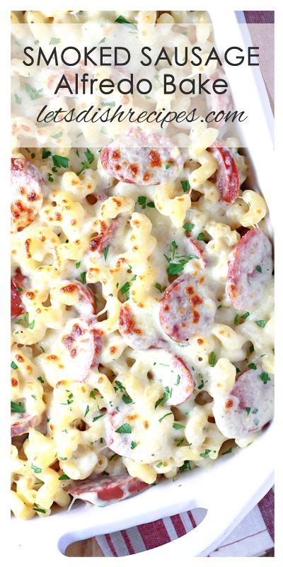 Smoking the sausage also slowed microbial growth, and added incredible flavor. Spicy Smoked Sausage Alfredo Bake | Recipe | Food recipes, Smoked sausage recipes, Cooking recipes