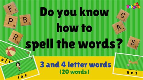 Spelling Of Words 3 Letter 4 Letter Scrabble Word Games 2 By