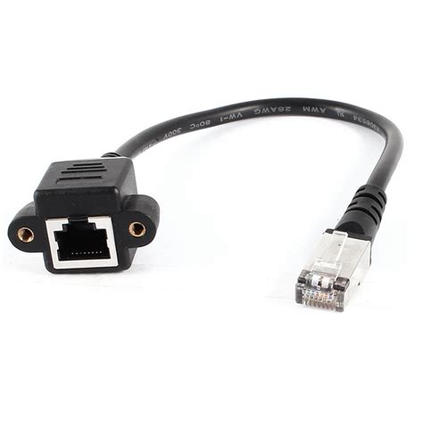 28cm Rj45 Male To Female Mf Cat5e Lan Ethernet Adapter Network Cable