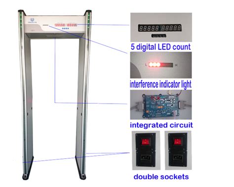 Ub500 Door Frame Metal Detector Walk Through Metal Detector With Led