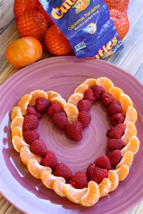 Heart Shaped Fruit Platter With Orange Whipped Cream Recipe