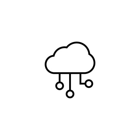 Simple Cloud Connection Icon On White Background Vector Art At Vecteezy
