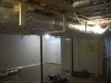Basement Drop Ceiling Around Ductwork How To Install A Drop Ceiling