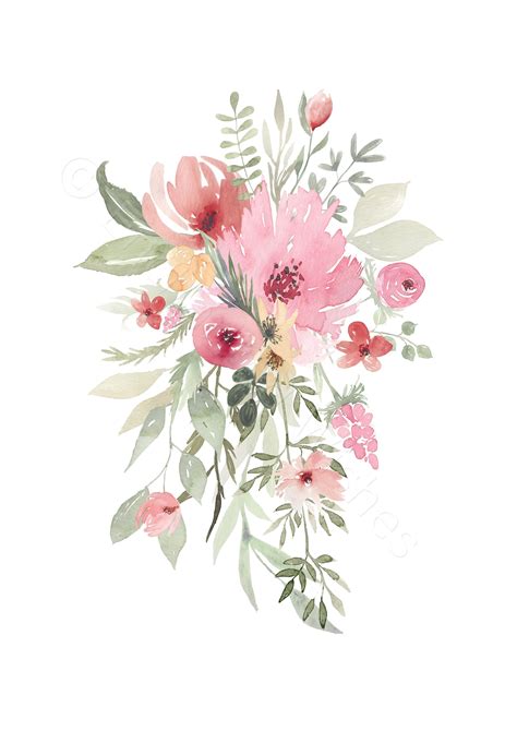 Set Of 4 Pink And Gold Floral Nursery Prints Art Prints