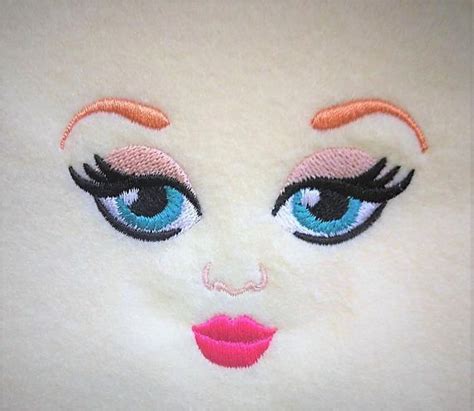 If you have never sewn a hand stitch before then start with the running stitch and backstitch. Embroidered Dolls face, doll eyes - 3 types - machine ...