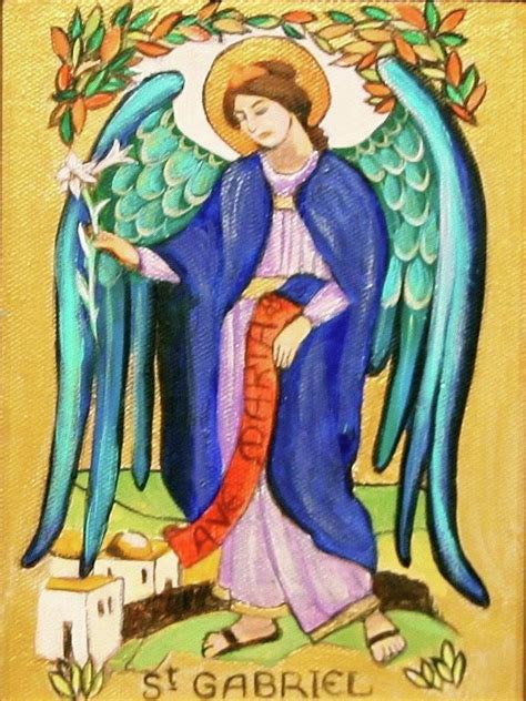 Archangel Gabriel Painting By Jan Mecklenburg Fine Art America