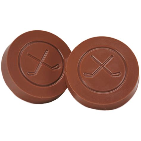 Chocolate Novelty Hockey Puck Pollaks Candies