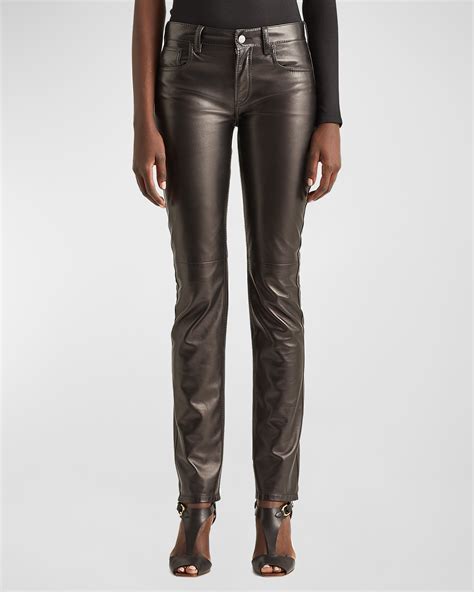 Lambskin Leather Pants Neiman Marcus