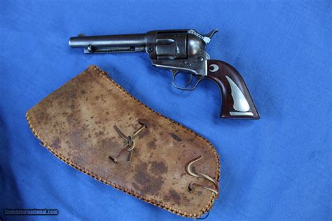 Colt Saa 1st Gen In 32 20 Caliber With Period Tooled Leather Holster