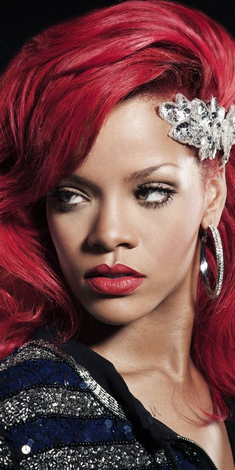Rihanna Colored Hair Red 1080x2160 Wallpaper Rihanna Looks