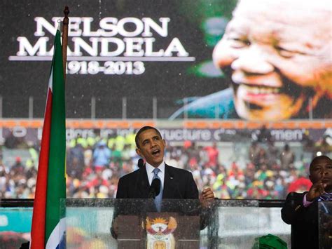 President cyril ramaphosa, together with the presiding officers of parliament, lit a. President Barack Obama's speech at Nelson Mandela's ...