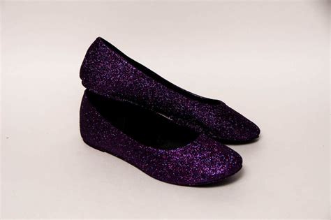Purple Glitter Ballet Flats With Lavender Option Etsy
