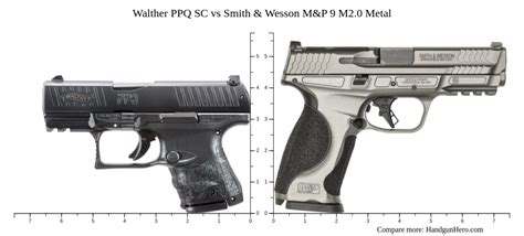 Walther PPQ SC Vs Smith Wesson M P M Metal Size Comparison Handgun Hero