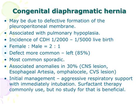 Congenital Diaphragmatic Hernia Cdh Dr Trynaadh