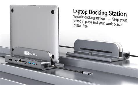 After coming to work, all you need to do is plug your notebook to the docking. Docking station for Macbook Pro