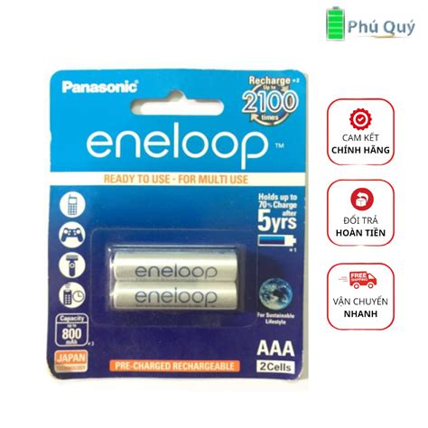 Pin đũa Sạc Aaa Panasonic Eneloop Ni Mh 12v 800mah Vỉ 2 Viên Pin Panasonic