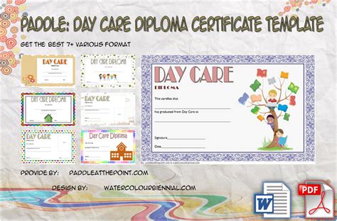 Daycare Diploma Template Free 7 Certificate Ideas