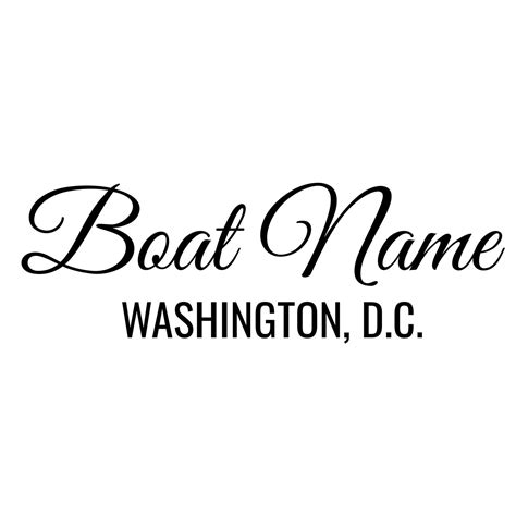 Custom Boat Name Decal With Hailing Port And State Permanent Etsy
