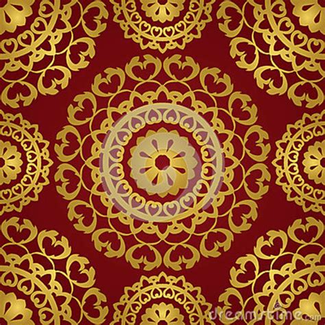 Gold And Red Pattern Stock Vector Illustration Of Background 89526004