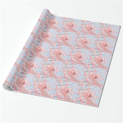 Pink Cherry Blossom Wrapping Paper Zazzle