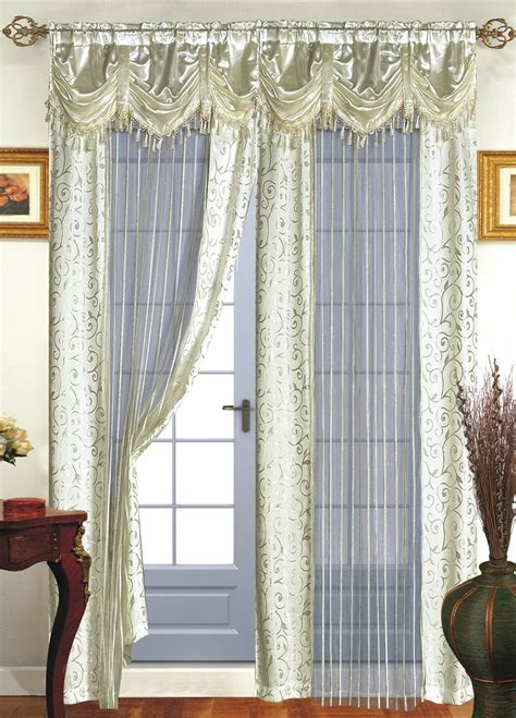 Dainty Home Tango Single 84 Window Curtain Panel With Attached Valance