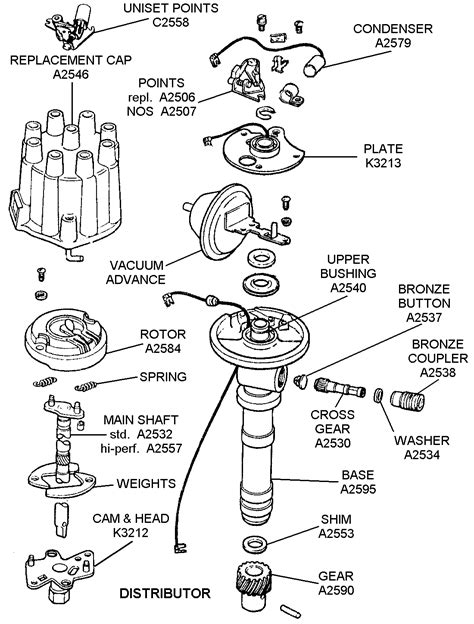 Distributor Assembly Diagram View Chicago Corvette Supply